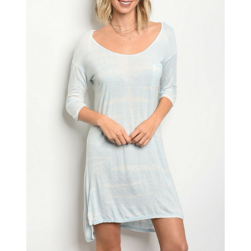 Sky Blue Tie Dye Dress {Lani California} - Picture 2 of 3